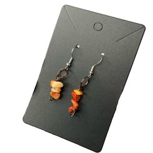 Orange crystal earrings